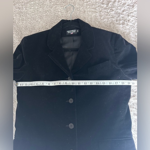 Polo Jeans Co-Ralph Lauren Black Velvet 4-Button Blazer Jacket w/Pockets. Size 6 - Picture 8 of 8
